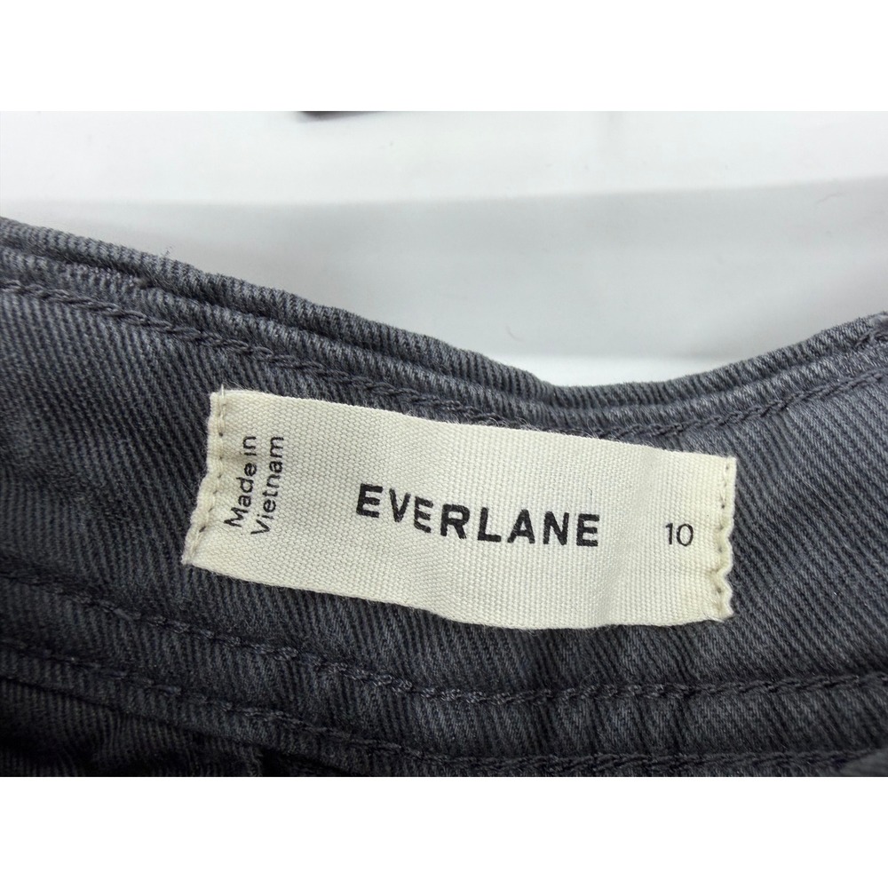 Everlane Way-High Curve Pant Washed Black Charcoal Grey Chino Size 10 - Picture 3 of 3